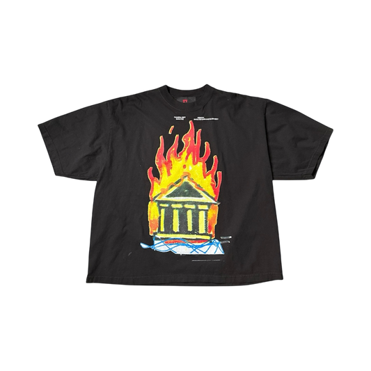 Financial Dept. Bank Is Burning Tee - Black